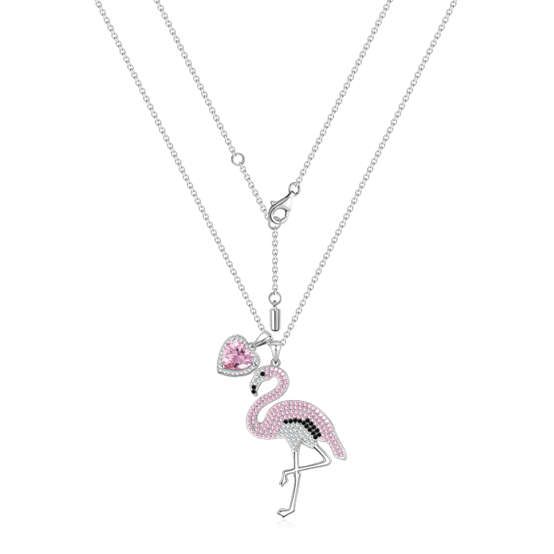 The Dance Bible Pretty Women Pink Crystal Flamingo Duck Dance Pendant  Necklace Gifts Girls | Accessories and Gifts Sterling Silver Crystal  Crystal Pendant Price in India - Buy The Dance Bible Pretty